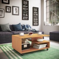 VCM my home Stango Couchtisch rechteckig Spanplatte buche 80,0 x 50,0 x 40,0 cm, 1 St.