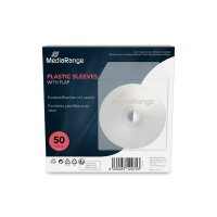 MediaRange 1er CD-/DVD-Hüllen CD-Folien-Tasche transparent, 50 St.