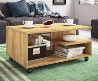 VCM my home Stango Couchtisch rechteckig Spanplatte eiche 80,0 x 50,0 x 40,0 cm, 1 St.
