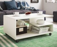 VCM my home Stango Couchtisch rechteckig Spanplatte weiß 80,0 x 50,0 x 40,0 cm, 1 St.