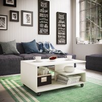 VCM my home Stango Couchtisch rechteckig Spanplatte weiß 80,0 x 50,0 x 40,0 cm, 1 St.