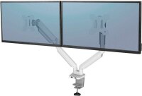 Fellowes Monitor-Halterung Platinum Series 8056301 weiß für 2 Monitore, Tischklemme, Tischbohrung