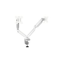 Fellowes Monitor-Halterung Platinum Series 8056301 weiß für 2 Monitore, Tischklemme, Tischbohrung