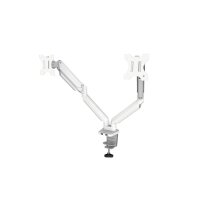 Fellowes Monitor-Halterung Platinum Series 8056301 weiß für 2 Monitore, Tischklemme, Tischbohrung