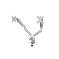 Fellowes Monitor-Halterung Platinum Series 8056501 silber für 2 Monitore, Tischklemme, Tischbohrung