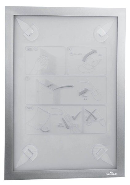 DURABLE Magnetrahmen selbstklebend WALLPAPER silber A4, 1 St.