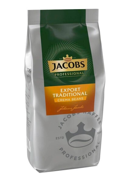JACOBS EXPORT TRADITIONAL Crema Kaffeebohnen, Arabica- und Robustabohnen kräftig