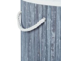 relaxdays Wäschekorb grau