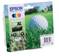 EPSON 34XL / T3476XL (Golfball) schwarz, cyan, magenta,...