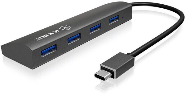 RaidSonic ICY BOX® USB-Hub IB-AC6405-C 4-fach grau