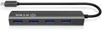 RaidSonic ICY BOX® USB-Hub IB-AC6405-C 4-fach grau