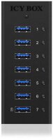 RaidSonic ICY BOX® USB-Hub IB-AC618 7-fach schwarz