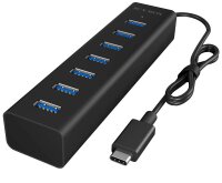 RaidSonic ICY BOX® USB-Hub IB-HUB1700-C3 7-fach schwarz