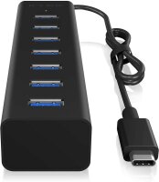 RaidSonic ICY BOX® USB-Hub IB-HUB1700-C3 7-fach schwarz