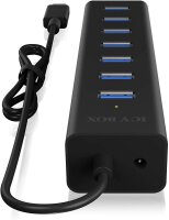 RaidSonic ICY BOX® USB-Hub IB-HUB1700-C3 7-fach schwarz