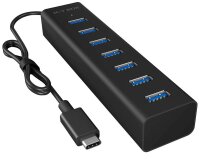 RaidSonic ICY BOX® USB-Hub IB-HUB1700-C3 7-fach schwarz