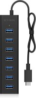 RaidSonic ICY BOX® USB-Hub IB-HUB1700-C3 7-fach schwarz