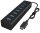 RaidSonic ICY BOX® USB-Hub IB-HUB1700-C3 7-fach schwarz