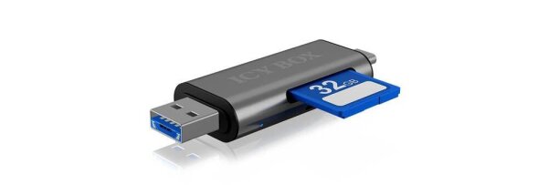 RaidSonic ICY BOX® IB-CR200-C Multi-microSD, SD, MultiMediaCard-Kartenleser grau