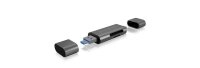 RaidSonic ICY BOX® IB-CR200-C Multi-microSD, SD, MultiMediaCard-Kartenleser grau