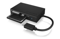 RaidSonic ICY BOX® IB-CR401-C3 Multi-microSD, SD, Compact Flash-Kartenleser schwarz