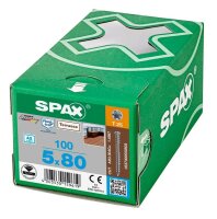 SPAX® Terrassenschrauben T25 Zylinderkopf Edelstahl A2 0537000500803 5 mm x 80 mm, 100 St.
