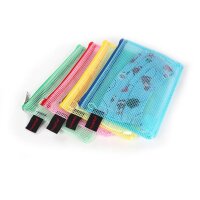 FolderSys Reißverschlussbeutel DIN A6 blau 0,15 mm, 10 St.