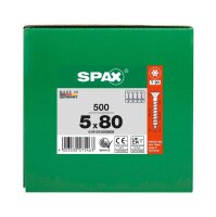 SPAX® Universalschrauben T20 Senkkopf WIROX 0191010500805 5 mm x 80 mm, 200 St.