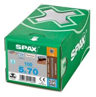 SPAX® Terrassenschrauben T25 Zylinderkopf Edelstahl A2 0537000500703 5 mm x 70 mm, 100 St.