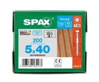 SPAX® Terrassenschrauben T25 Zylinderkopf Edelstahl A2 0537000500403 5 mm x 40 mm, 200 St.