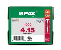 SPAX® Universalschrauben T20 Halbrundkopf WIROX 0201010400155 4 mm x 15 mm, 1.000 St.