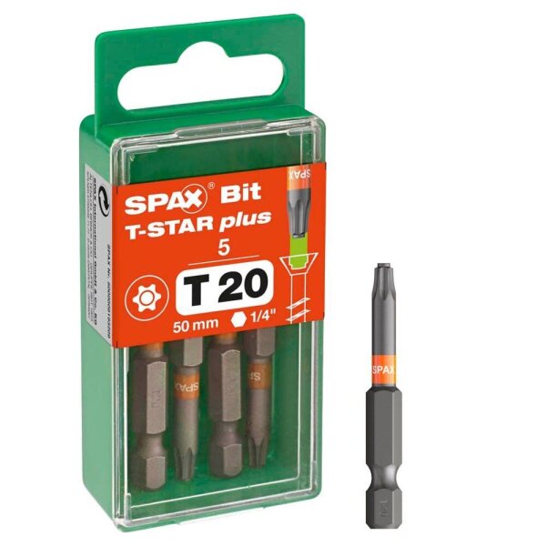 SPAX® Bits T20 T-STAR  Plus, 5 St.