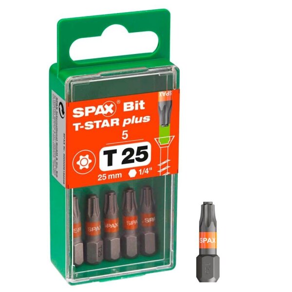SPAX® Bits T25 T-STAR  Plus, 5 St.