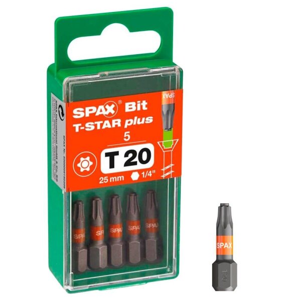 SPAX® Bits T20 T-STAR  Plus, 5 St.