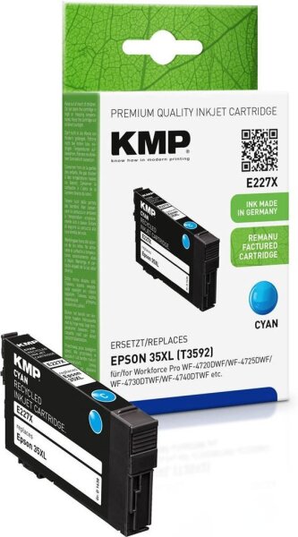 KMP E227X cyan Druckerpatrone kompatibel zu EPSON 35XL / T3592XL