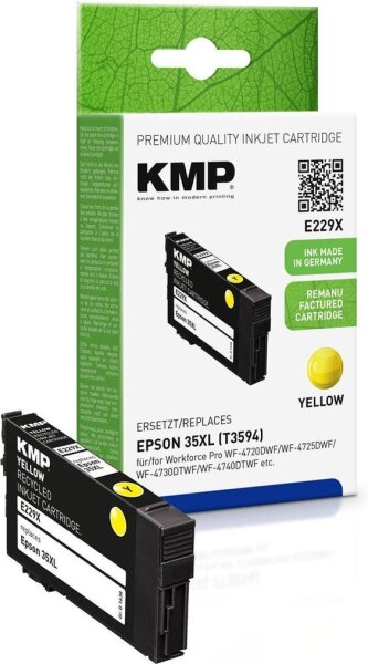 KMP E229X gelb Druckerpatrone kompatibel zu EPSON 35XL / T3594XL