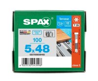 SPAX® Terrassenschrauben T25 Zylinderkopf A2 0557000500483 5 mm x 48 mm, 100 St.