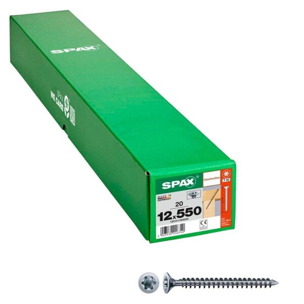 SPAX® Holzbauschrauben T50 Senkkopf WIROX 1201011205505 12 mm x 550 mm, 25 St.
