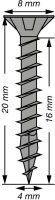 SPAX® Universalschrauben T20 Senkkopf BLAX 1191040400203 4 mm x 20 mm, 200 St.