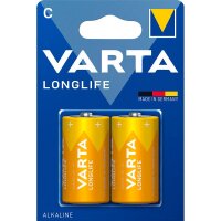 2 VARTA Batterien LONGLIFE Baby C 1,5 V