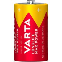 2 VARTA Batterien LONGLIFE Max Power Mono D 1,5 V