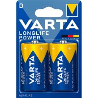 2 VARTA Batterien LONGLIFE Power Mono D 1,5 V