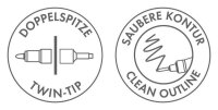 Marabu Graphix Significant Permanentmarker-Set farbsortiert 1,0 - 2,0 mm, 12 St.