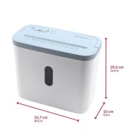 GENIE 440 X Aktenvernichter mit Partikelschnitt P-4, 4 x 38 mm, bis 4 Blatt, weiß/blau