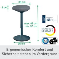 LEITZ Sitz- & Stehhocker Ergo Active 65450089 dunkelgrau, 1 St.