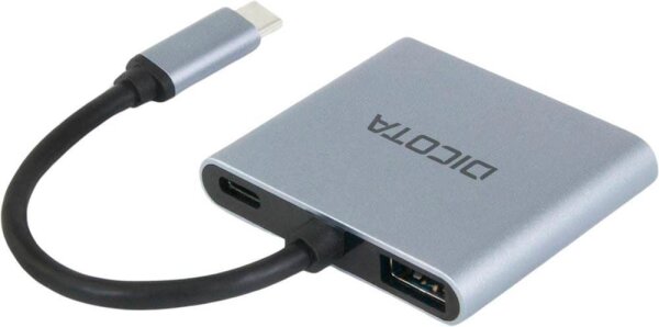 DICOTA USB-Hub D32063 4-fach silber