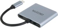 DICOTA USB-Hub D32063 4-fach silber