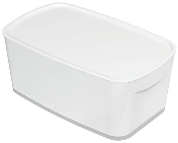 LEITZ MyBox Aufbewahrungsbox 5,0 l perlweiß/grau 31,8 x 19,1 x 12,8 cm, 1 St.
