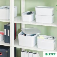 LEITZ MyBox Aufbewahrungsbox 18,0 l perlweiß/grau 38,5 x 31,8 x 19,8 cm, 1 St.