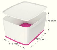 LEITZ MyBox Aufbewahrungsbox 18,0 l perlweiß/pink...